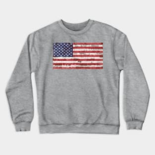 US Flag on Brick Wall Crewneck Sweatshirt